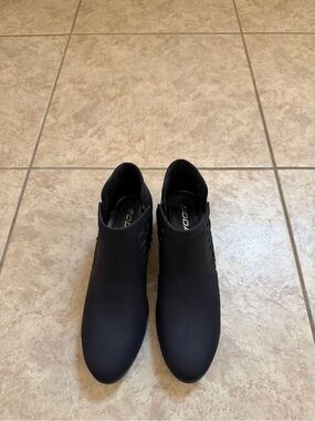 Soda Black Slip-On Ankle Boots